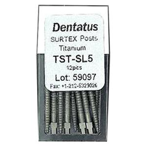 Surtex Posts Titanium Refill 17mm 1.65 mm Parallel Sided & Tapered End SL5 12/Bx