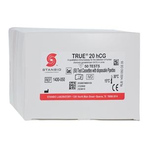 True 20 hCG Cassette Test Kit CLIA Waived 50/Box
