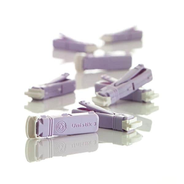 Unistik 3 Incision Device Lancet 28g 1.8mm Safety Purple Automati...