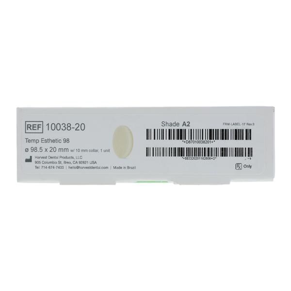 Temp Esthetic 98 PMMA Disc A2 98.5x20 Ea