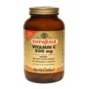 Vitamin C Splmnt Chewable Tablets Vegetarian/Kosher 500mg Orange Twist Cap 90/BT