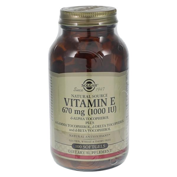 Vitamin E Supplement Softgels 1000IU 100/Bottle