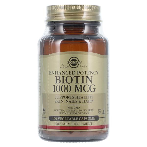Biotin Adult Supplement Capsules Vegetarian/Kosher 1000mcg 100/Bo...