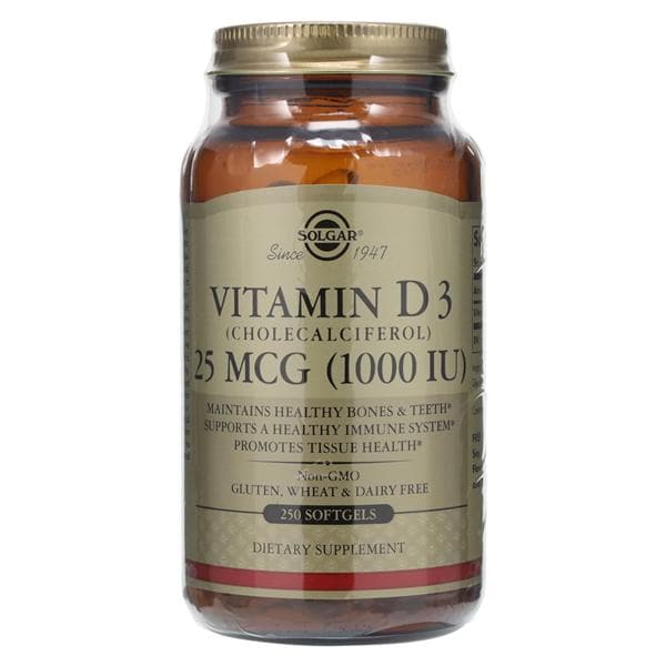 Vitamin D Supplement Softgels 1000IU 250/Bottle