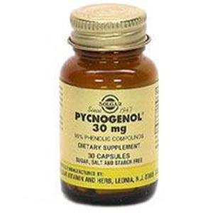 Pycnogenol Supplement Vegicaps Vegetarian/Kosher 30mg 60/Bt