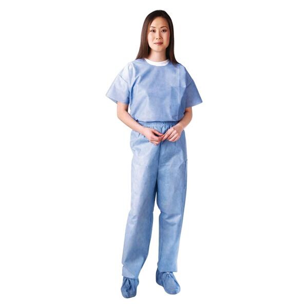 Scrub Shirt Large Blue Unisex 30/Case