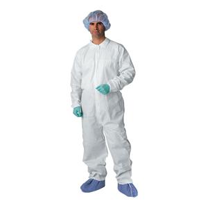 Disposable Staff Coverall X-Large White Long Sleeves Not Made Fro...