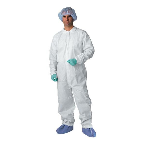 Disposable Staff Coverall X-Large White Long Sleeves Not Made Fro...