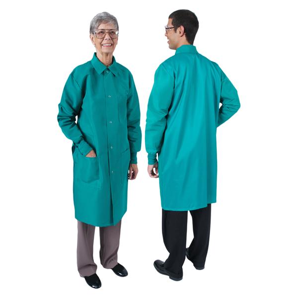 DenLine Protection Plus Long Coat 3 Pkts Lng Tprd Slvs 41 in Medium Grn Ea