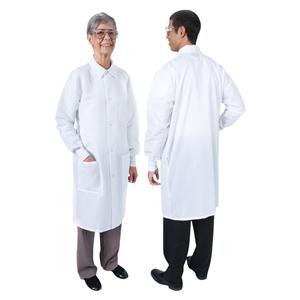 Protection Plus Coat 3 Pockets Long Tapered Sleeves 41 in 2X Large White Ea