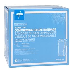 Bulkee Lite Gauze Bandage Cotton 2"x3.5yd 3 Ply Sterile 12/Box, 1...