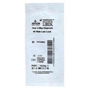 4-Way Stopcock Male Luer Lock 25/Case
