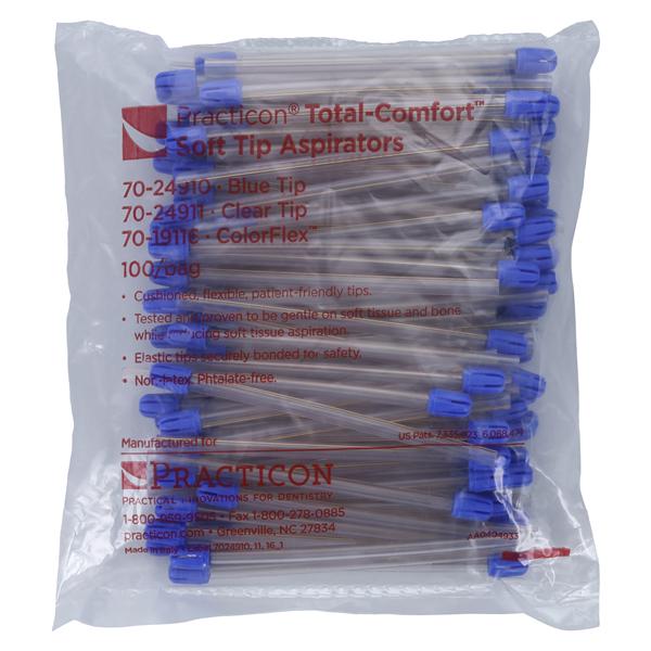 Total Comfort Hypoallergenic Aspirator Clear Blue Tip 100/Bg