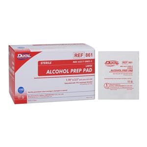 Alcohol Prep Pad 70% Isopropyl Alcohol Large Sterile, 10 BX/CA