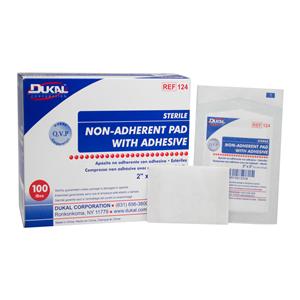 Cotton Pad 2x3" Sterile Non-Adherent Adhesive White Absorbent
