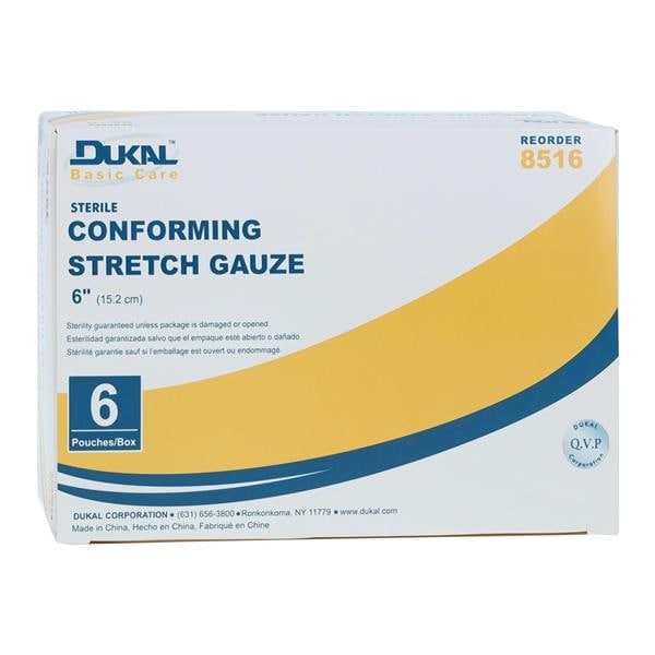 Conforming Bandage Gauze 6"x3.6yds Sterile 6/Package, 1 PK/CA