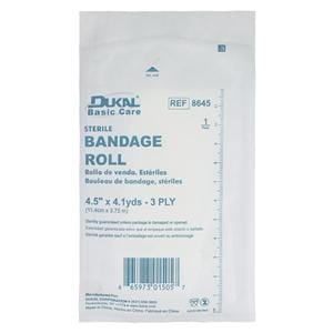 Gauze Bandage Fluff 4.5"x4.1yd 3 Ply Sterile 100/Case