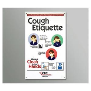CEP Coughing Etiquette Educational Sign Stand Alone Self Support...