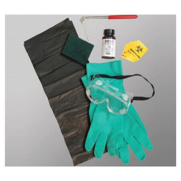Spill Kit 350gm Non-Sterile For Mercury Disposal With Goggles/Nit...