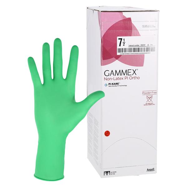 GAMMEX Non-Latex PI Ortho Polyisoprene Surgical Gloves 7.5 Standard Light Green