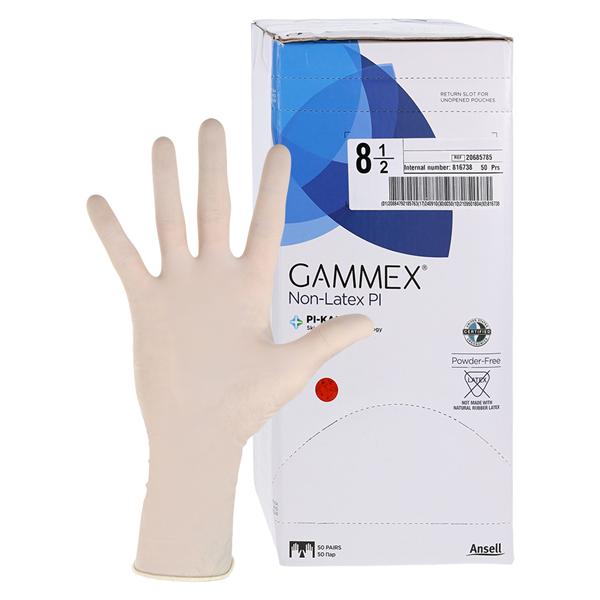 GAMMEX Non-Latex PI Polyisoprene Surgical Gloves 8.5 Standard White, 4 BX/CA