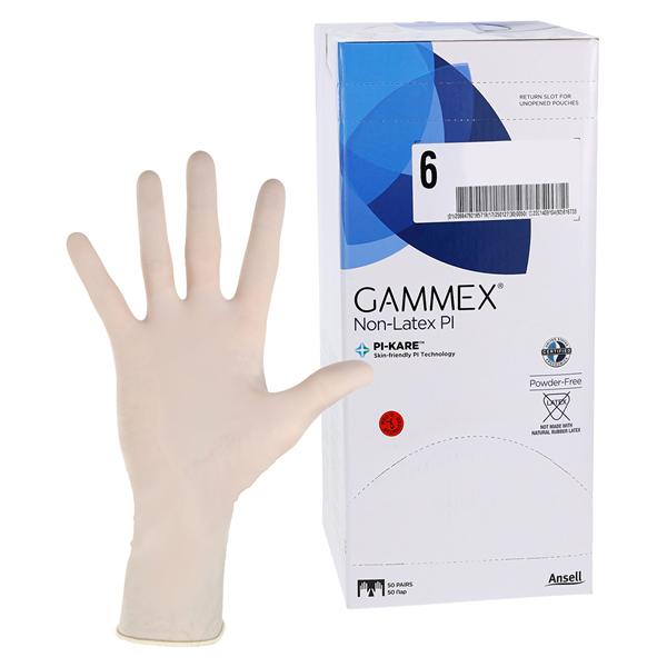 GAMMEX Non-Latex PI Polyisoprene Surgical Gloves 6 Standard White, 4 BX/CA