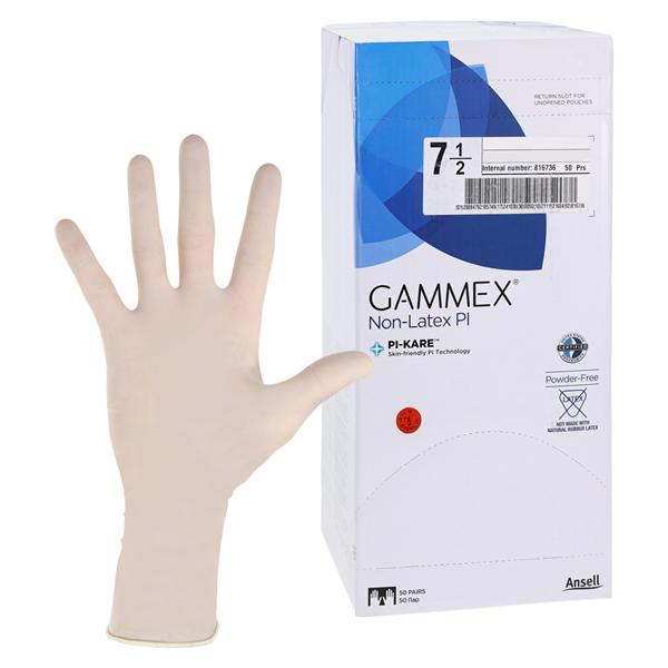 GAMMEX Non-Latex PI Polyisoprene Surgical Gloves 7.5 Standard White, 4 BX/CA