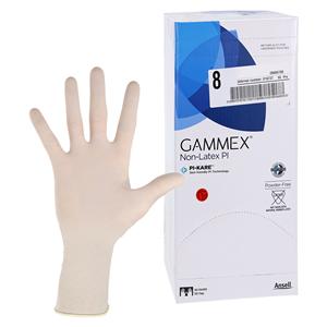 GAMMEX Non-Latex PI Polyisoprene Surgical Gloves 8 Standard White, 4 BX/CA