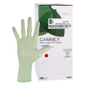 GAMMEX Non-Latex PI Green Polyisoprene Surgical Gloves 8.5 Standard Green, 4 BX/CA