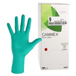 GAMMEX Non-Latex Neoprene Surgical Gloves 9 Standard Green, 4 BX/CA