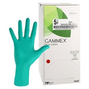 GAMMEX Non-Latex Neoprene Surgical Gloves 5.5 Standard Green, 4 BX/CA
