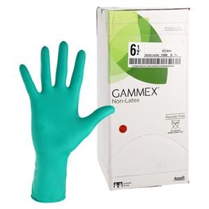 GAMMEX Non-Latex Neoprene Surgical Gloves 6.5 Standard Green, 4 BX/CA