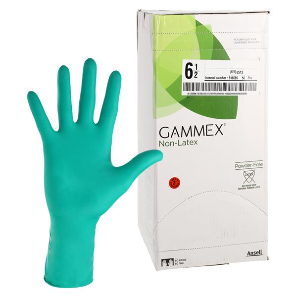 GAMMEX Non-Latex Neoprene Surgical Gloves 6.5 Standard Green, 4 BX/CA