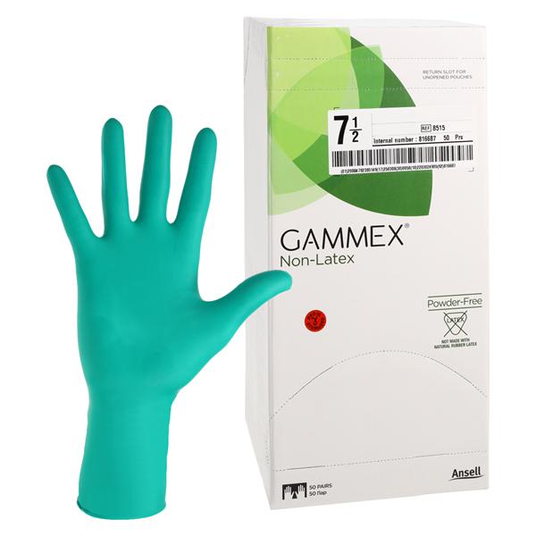 GAMMEX Non-Latex Neoprene Surgical Gloves 7.5 Standard Green, 4 BX/CA