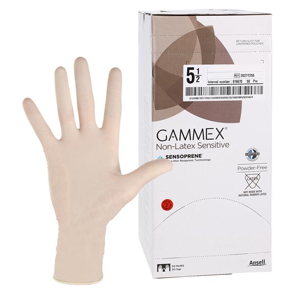 GAMMEX Non-Latex Sensitive Neoprene Surgical Gloves 5.5 Standard Natural, 4 BX/CA