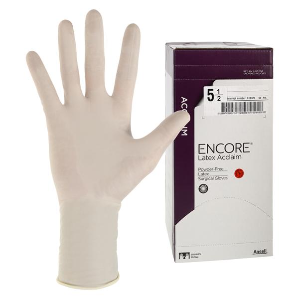 Encore Acclaim Surgical Gloves 5.5 Natural, 4 BX/CA
