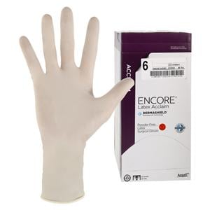 Encore Acclaim Surgical Gloves 6 Natural, 4 BX/CA