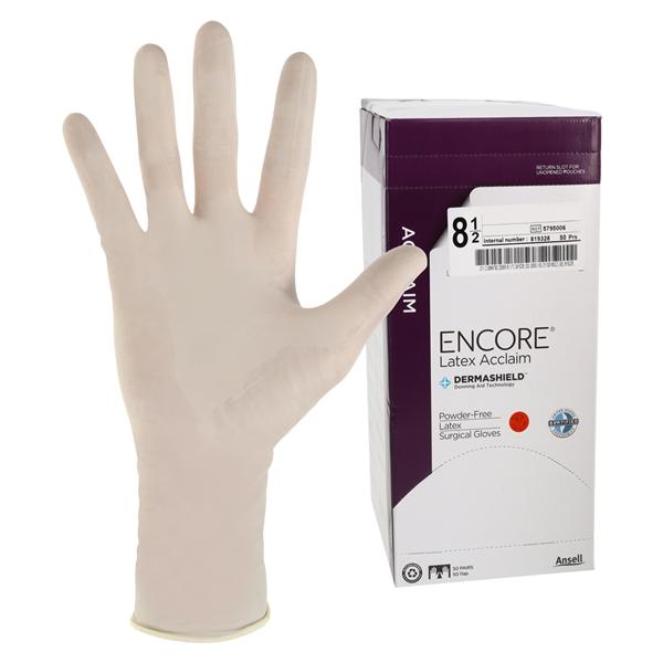 Encore Acclaim Surgical Gloves 8.5 Natural, 4 BX/CA