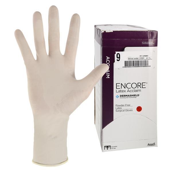 Encore Acclaim Surgical Gloves 9 Natural, 4 BX/CA