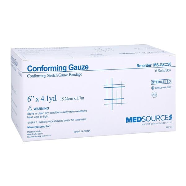 Conforming Bandage Gauze 6" Sterile 6/Box, 8 BX/CA