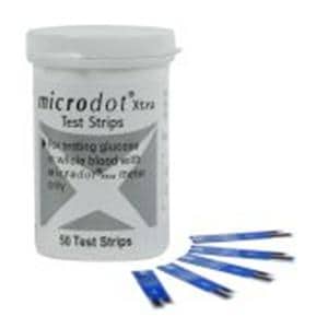 Microdot Xtra Blood Glucose Test Strip CLIA Waived 50/Box, 150 BX...