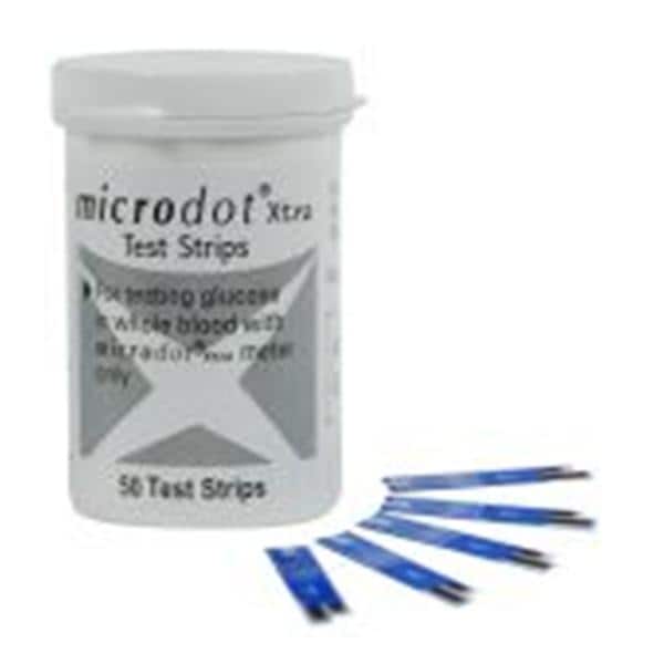 Microdot Xtra Blood Glucose Test Strip CLIA Waived 50/Box, 150 BX...