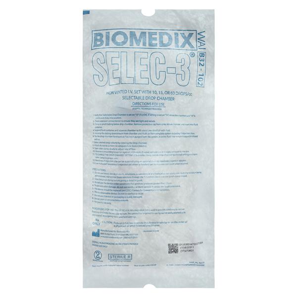 Selec-3 IV Administration Set Needleless Y-InjectionSite Multidro...