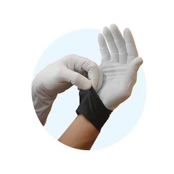 MICROFLEX APEXPro Nitrile Exam Gloves Large Extended White Exteri...