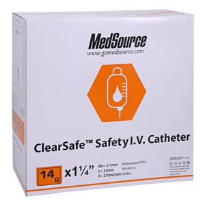 ClearSafe IV Catheter Safety 14 Gauge 1-1/4" 50/Bx