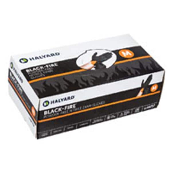 Black-Fire Nitrile Exam Gloves Small Black / Orange Non-Sterile,...