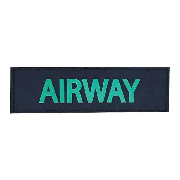 Airway ID Panel 6.75x2" Green/Black End-To-End Loop Velcro