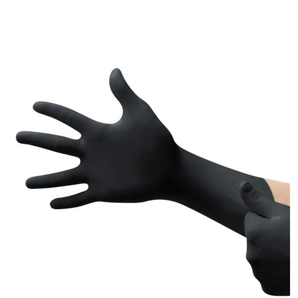 MICROFLEX MidKnight Xtra Nitrile Exam Gloves X-Large Extended Black Non-Sterile