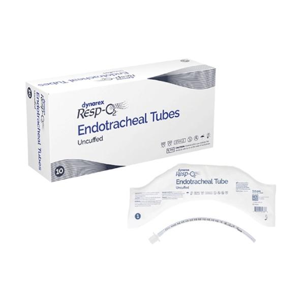Resp-O2 Endotracheal Tube Plastic Uncuffed 5.0mm Ea
