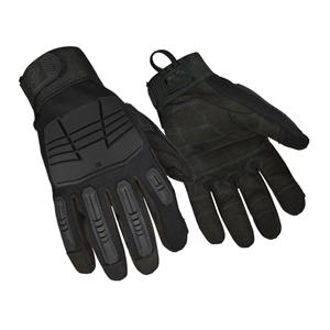 Synthetic Leather / Kevlar / Flexible Thermoplastic Rubber Impact Gloves XL Blk